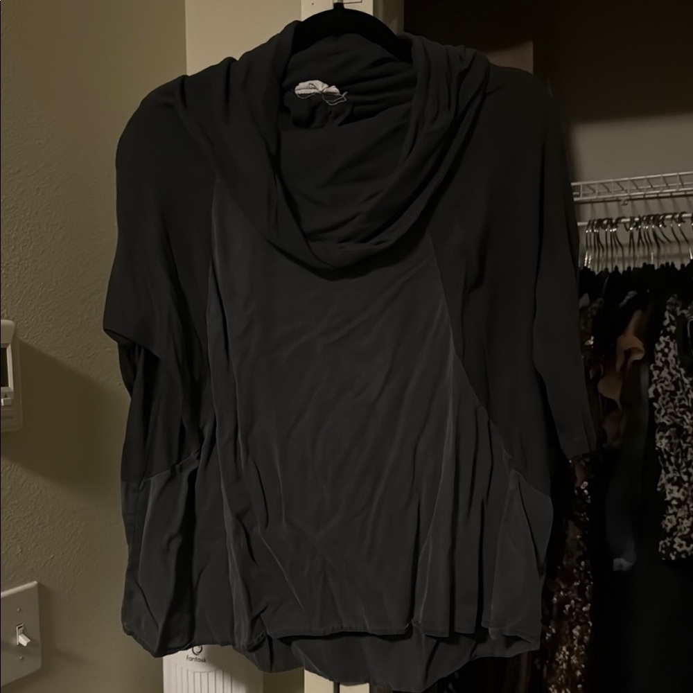 Dark Gray Cowl Neck Top